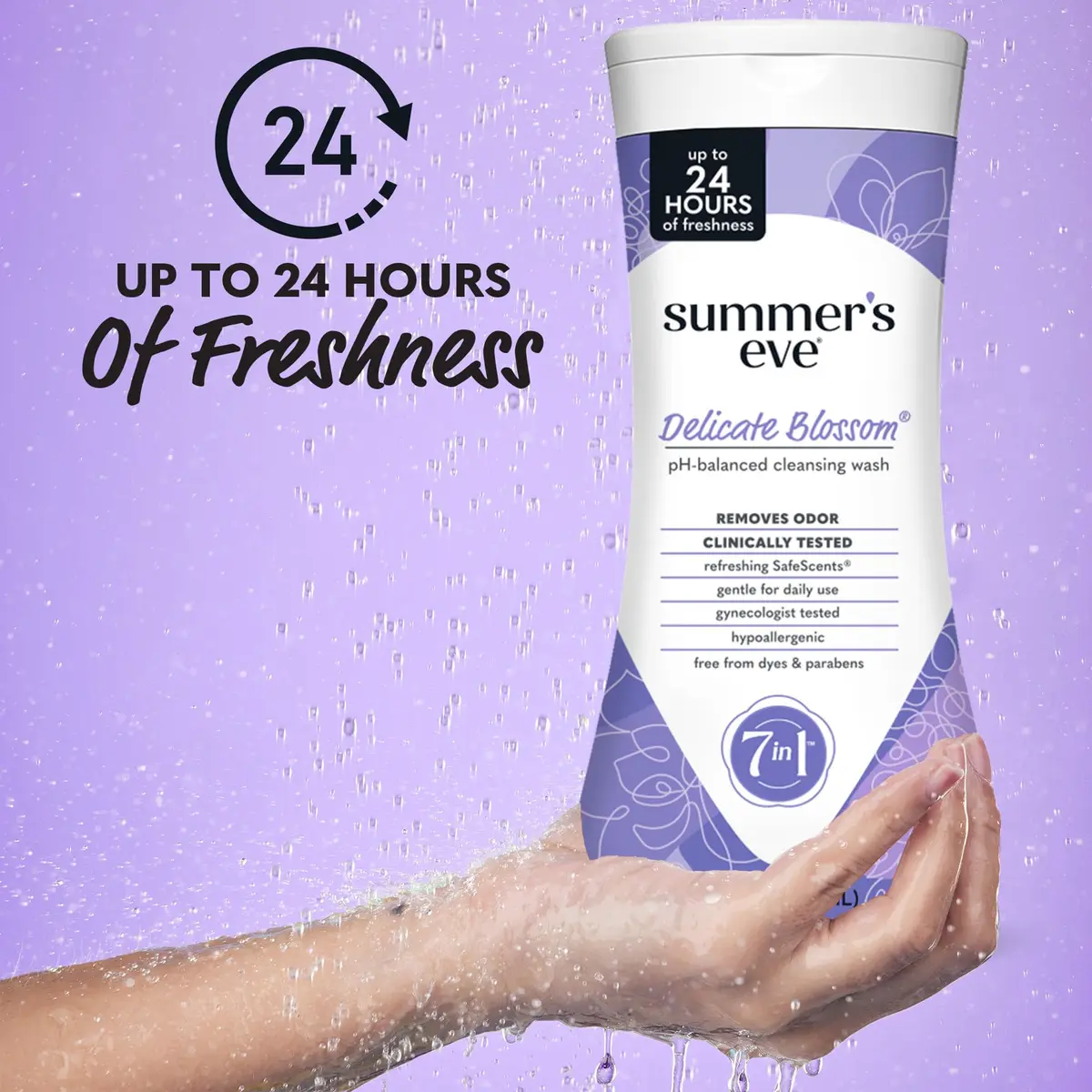 Summer's Eve Delicate Blossom Feminine Wash 443ml (15 Fl Oz) | pH-Balanced for Gentle Daily Cleansing - view 2