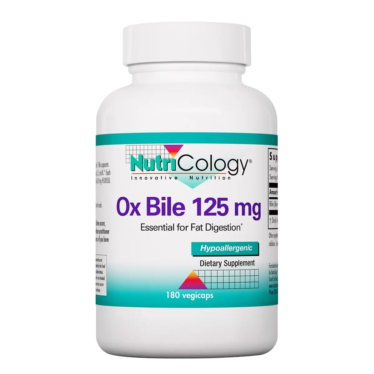 Allergy Research Group Ox Bile 125 mg | Supports Fat Digestion & Nutrient Absorption (70-120 chars) - main product image