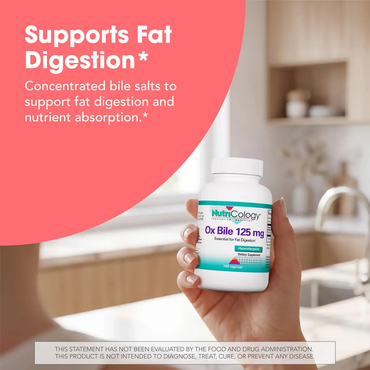 Allergy Research Group Ox Bile 125 mg | Supports Fat Digestion & Nutrient Absorption (70-120 chars) - view 2