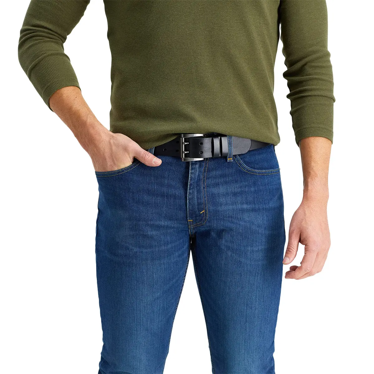 Levi's Men's Double Prong Casual Belt for Jeans, 1.6 inches (4.06 cm) Wide | Authentic USA Import - view 5