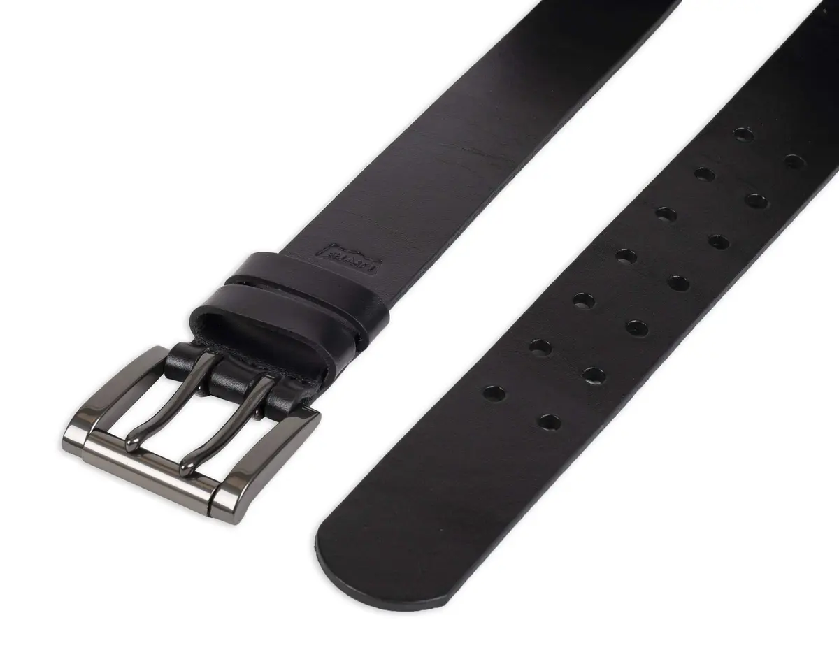 Levi's Men's Double Prong Casual Belt, Black, 38 | Classic Leather Belt for Men - view 4