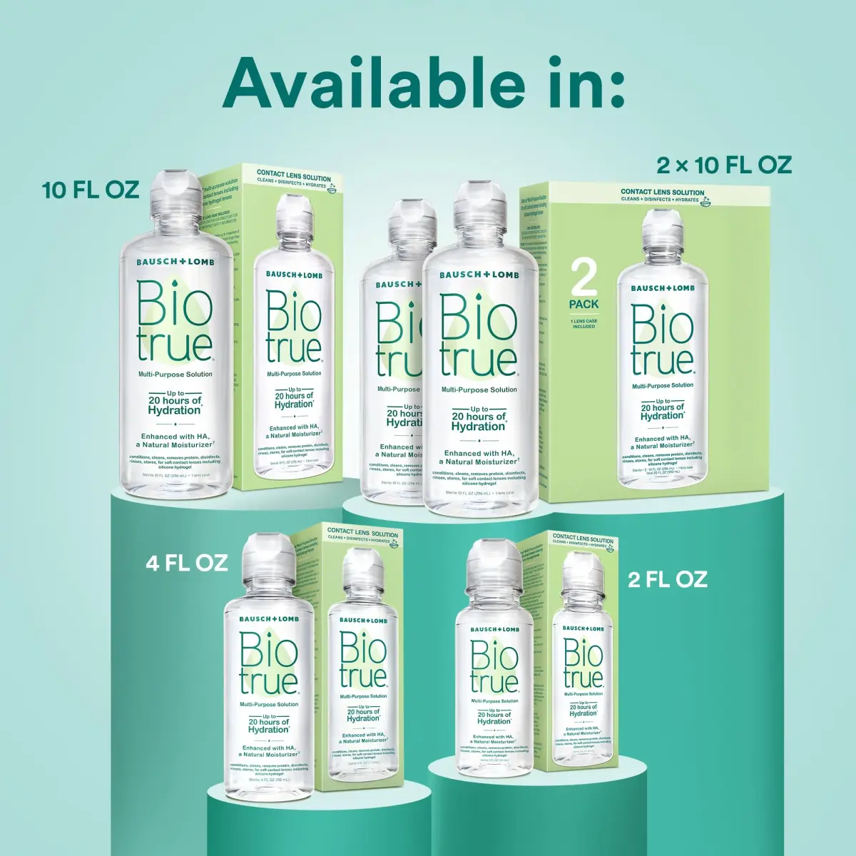 Biotrue Multi-Purpose Contact Lens Solution 296ml (10 fl oz) with Case | FDA Approved & pH Balanced for All-Day Comfort - view 7