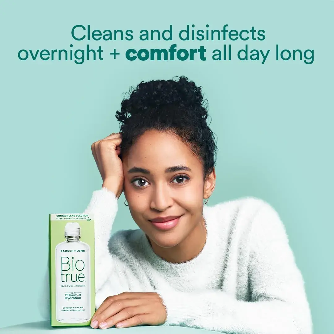 Biotrue Multi-Purpose Contact Lens Solution 296ml (10 fl oz) with Case | FDA Approved & pH Balanced for All-Day Comfort - view 2
