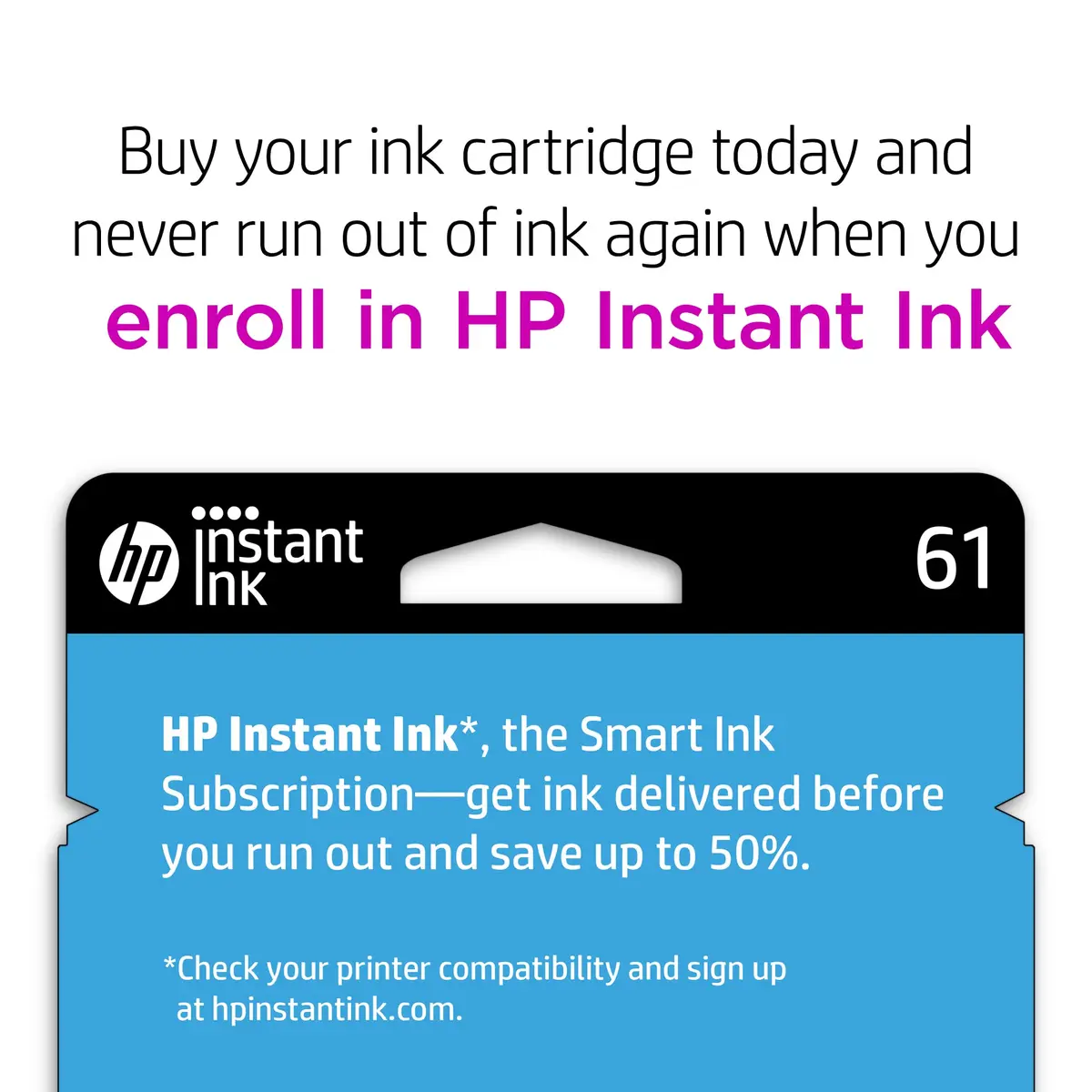 HP 61 Black Ink Cartridge | 170 Pages | Fade-Resistant Documents & Brilliant Images - view 3