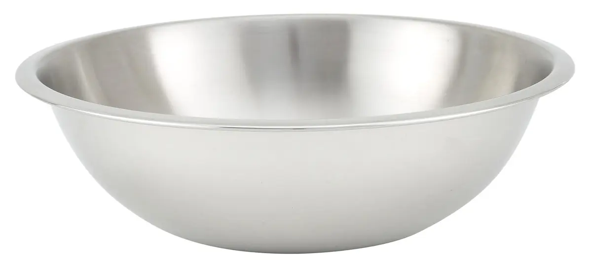 Winco 5 qt Stainless Steel Mixing Bowl | Heavy-Duty, Commercial-Grade, Dishwasher Safe - main product image
