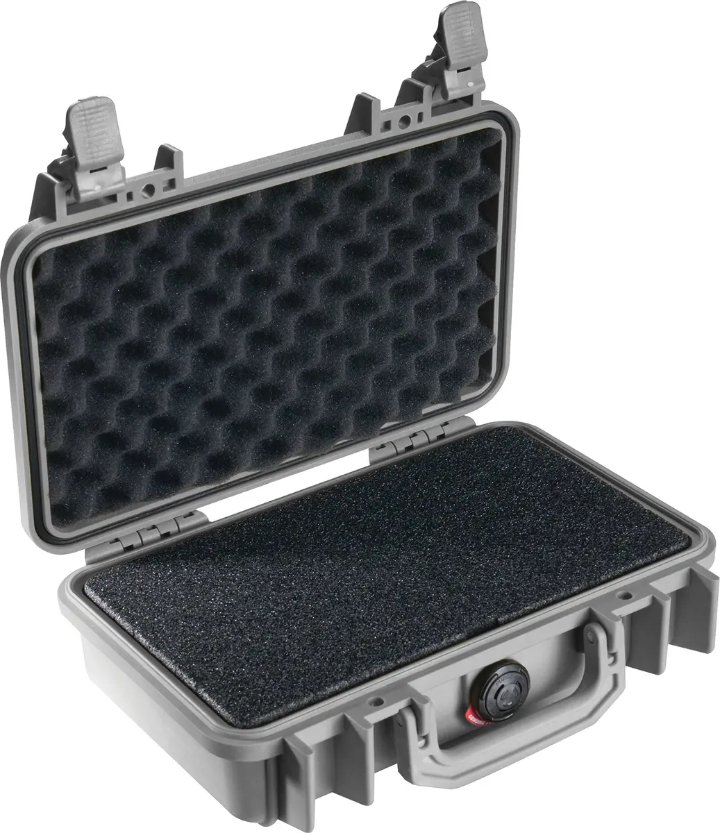 Pelican 1170 Hard Pistol Case with Foam (Silver) | Watertight, Crushproof, Dustproof - view 2