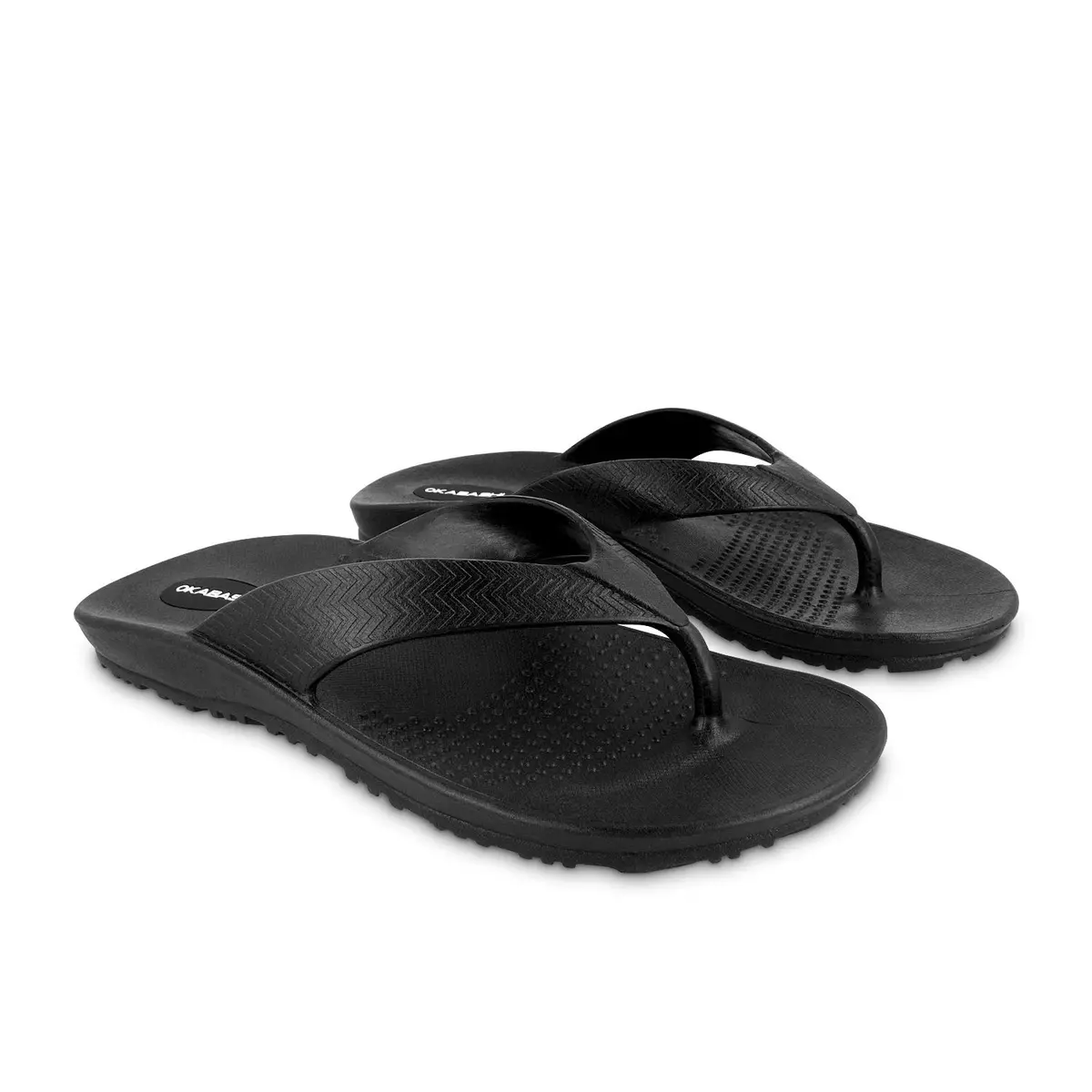 OKABASHI Men's Surf Flip Flops (Black, XL) | Supportive, Washable, Made in USA - main product image