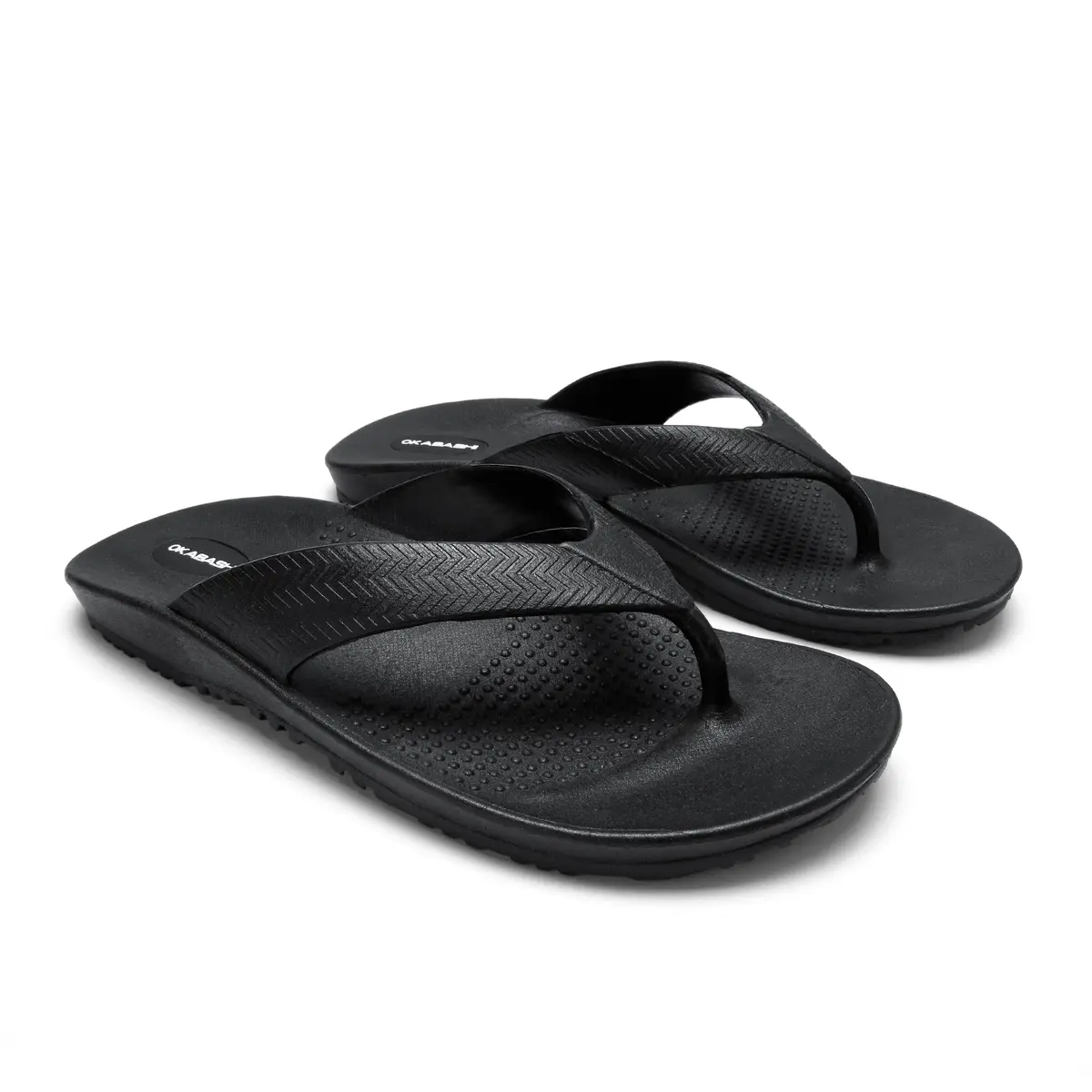 OKABASHI Men's Surf Flip Flops (Black, XL) | Supportive, Washable, Made in USA - view 4
