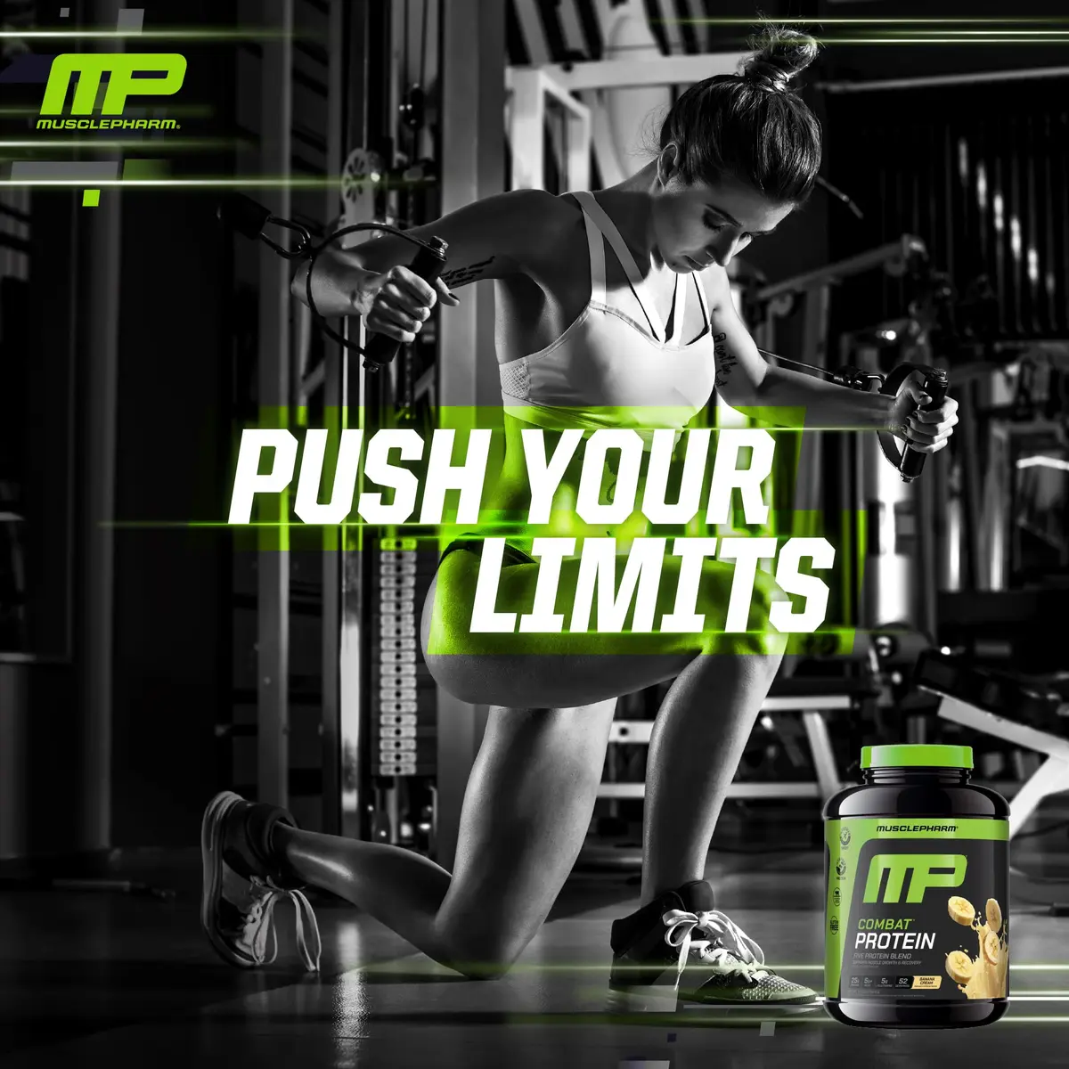 MusclePharm Combat Protein Powder | 5-Protein Blend | Banana Cream - 4.1 lb - view 5