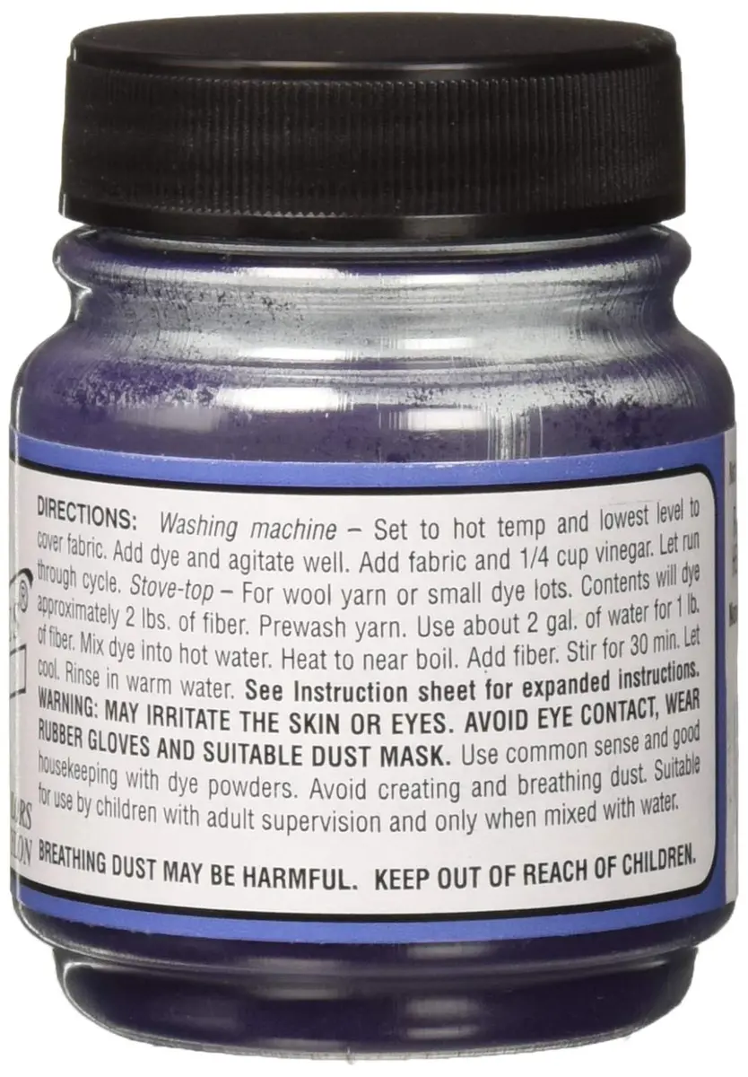 Jacquard Acid Dye Periwinkle 5 Fl Oz | Vibrant Silk Wool Nylon Colorfast Hot Water - view 2