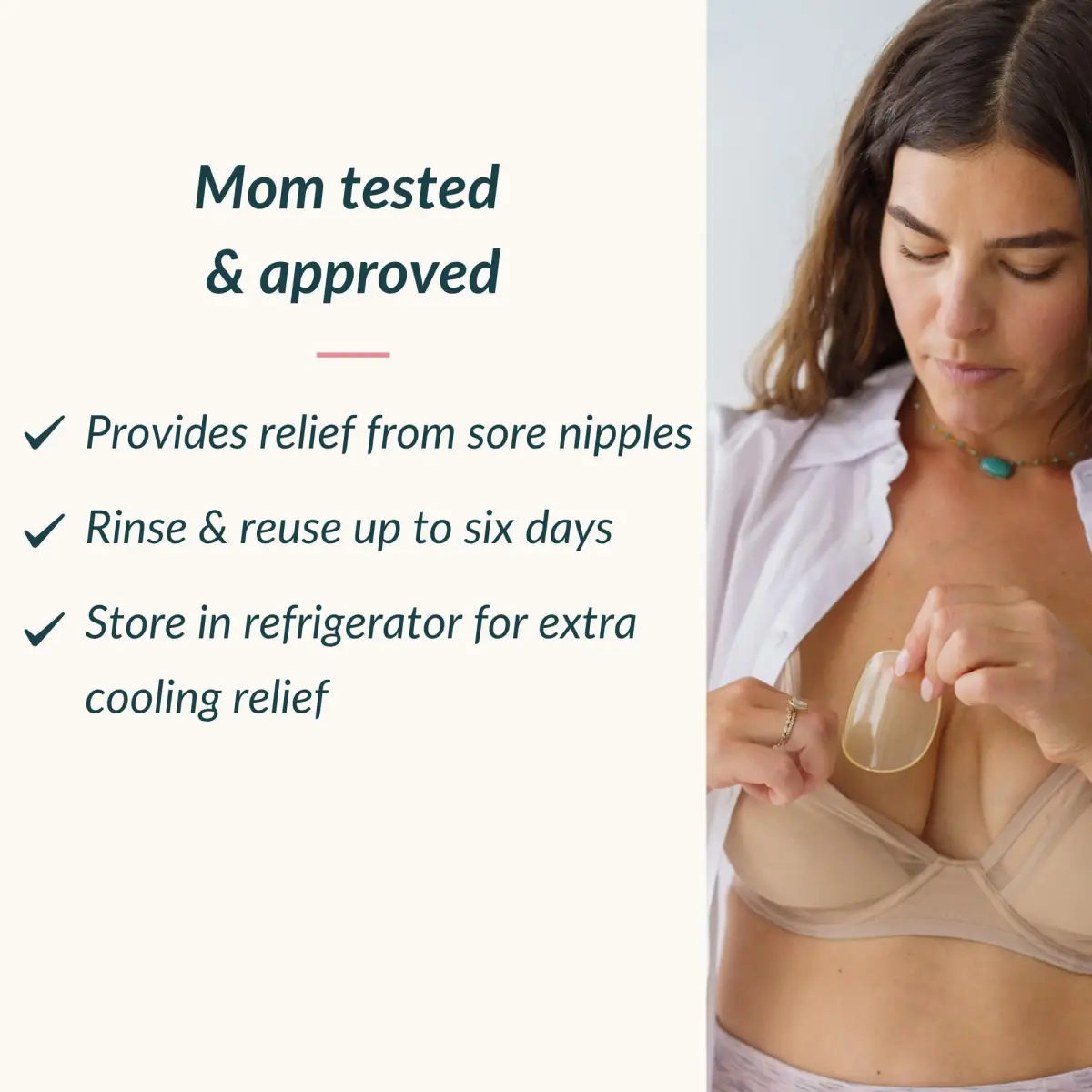 Ameda ComfortGel HydroGel Nursing Pads 2 Count | Cooling, Reusable, Soothing Relief for Sore Nipples - view 3
