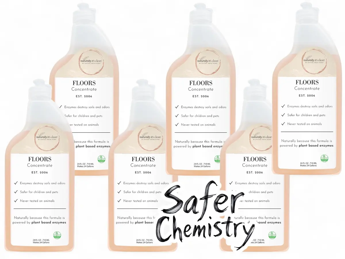 naturally it's clean Enzyme Floor Cleaner Concentrate | 6 Pack | Makes 24 Gallons of Rinse-Free Natural Floor Cleaner - view 2