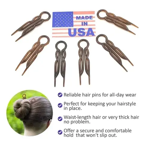Good Hair Days Magic-Grip Hairpins, 10 Styling U-Pins for Strong Hold | Crystal Finish - view 6