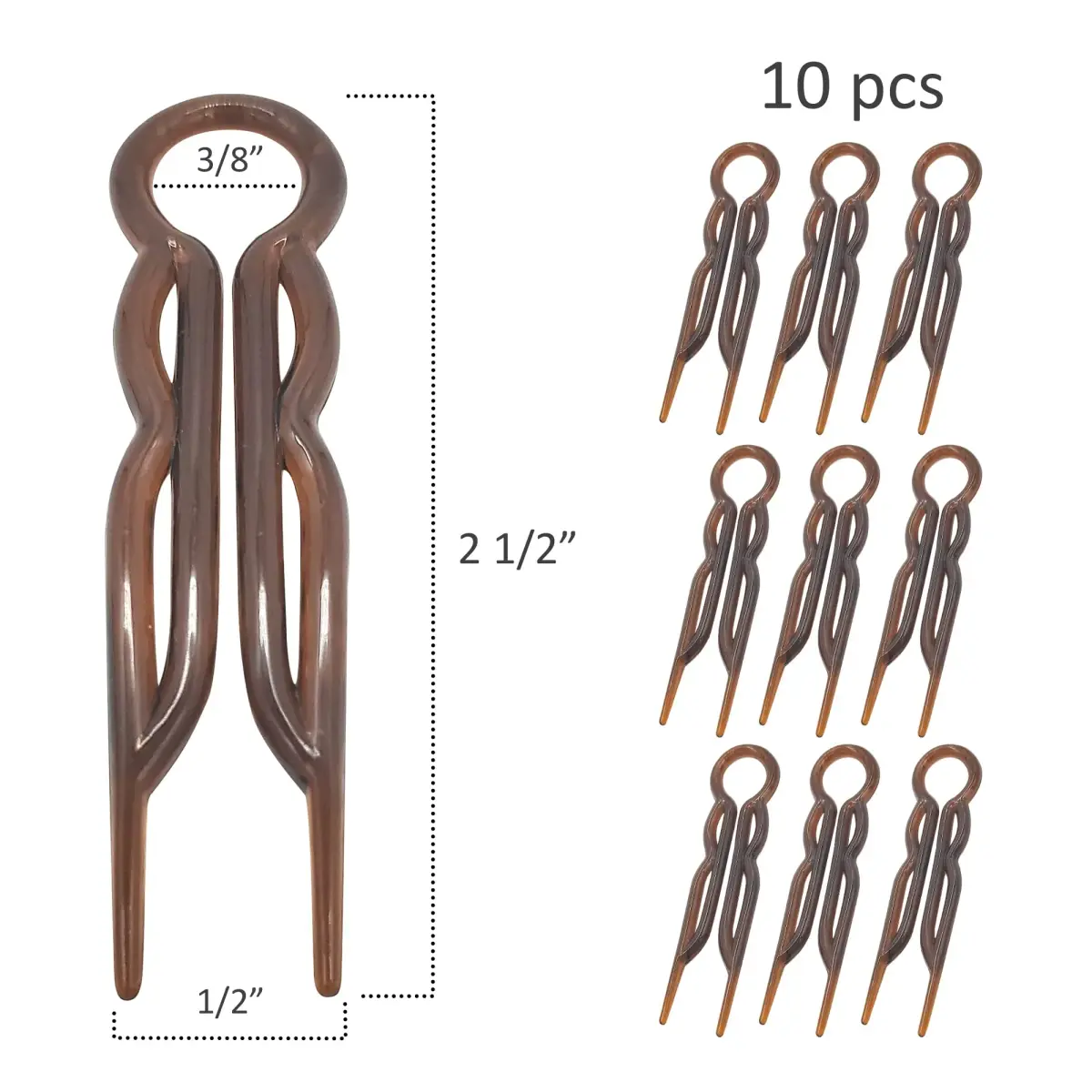 Good Hair Days Magic-Grip Hairpins, 10 Styling U-Pins for Strong Hold | Crystal Finish - view 2