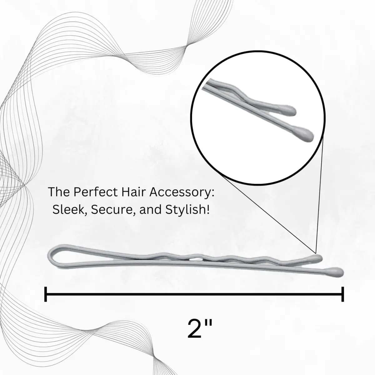 Sta-Rite White Bobby Pins 60 Count | Secure Hold for Bridal & Performance Styles - view 2