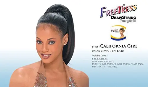 Freetress Synthetic Drawstring Ponytail California Girl TP4/30 | Lightweight, Synthetic Hair for Women in India - view 2