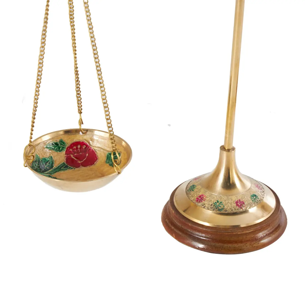 deco 79 Metal Small Vintage Style Decorative Scales with Floral Accents 12" x 4" x 12" | Elegant Home Decor - view 5