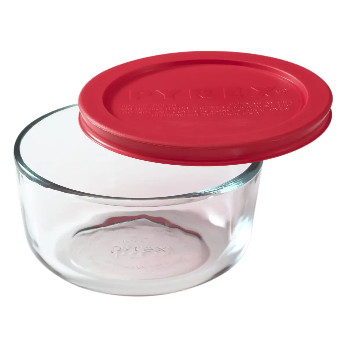Pyrex Simply Store 2 Cup Round Glass Food Storage Container with Lid | Airtight & Leak Resistant - main product image