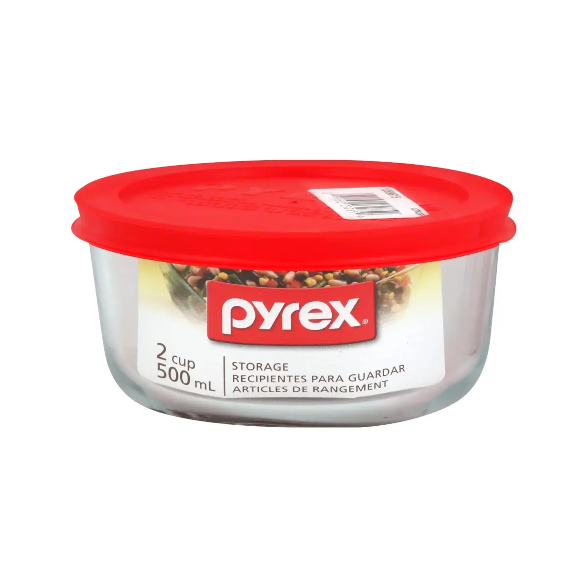Pyrex Simply Store 2 Cup Round Glass Food Storage Container with Lid | Airtight & Leak Resistant - view 3