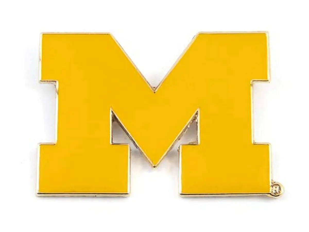 aminco NCAA Michigan Wolverines Team Logo Pin | Official Licensed College Sports Souvenir (1.0" x 1.5") - main product image