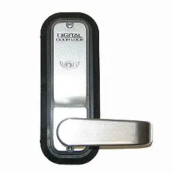 Lockey USA 2835SC Mechanical Keyless Lever Lock Satin Chrome | Deadlocking Spring Latch - view 4