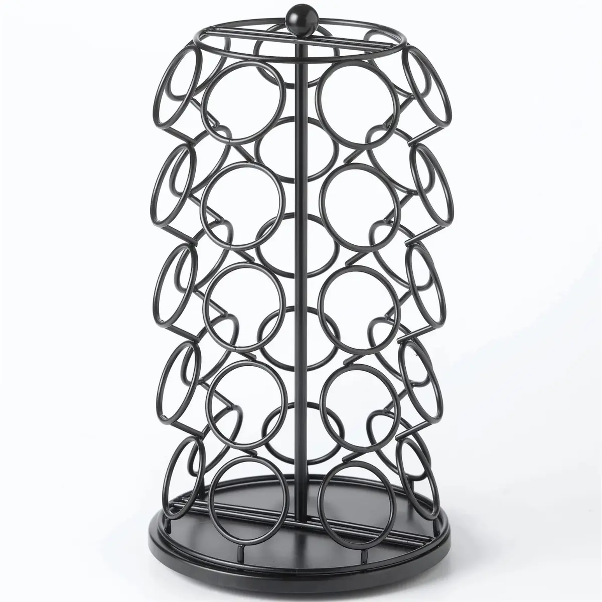 Nifty Solutions ITEM_STAND Black Item Stand | 35 K Cup Capacity, 360° Spin, Modern Counter Organizer - view 9