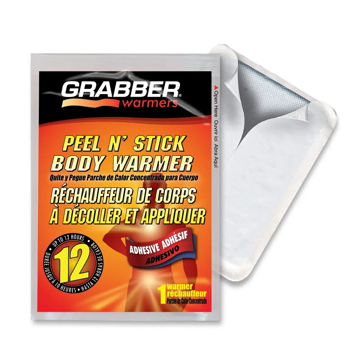 Grabber Body Warmer Peel N' Stick 40-Count | 12+ Hours Odorless Heat, Non-Toxic, TSA Approved - view 2