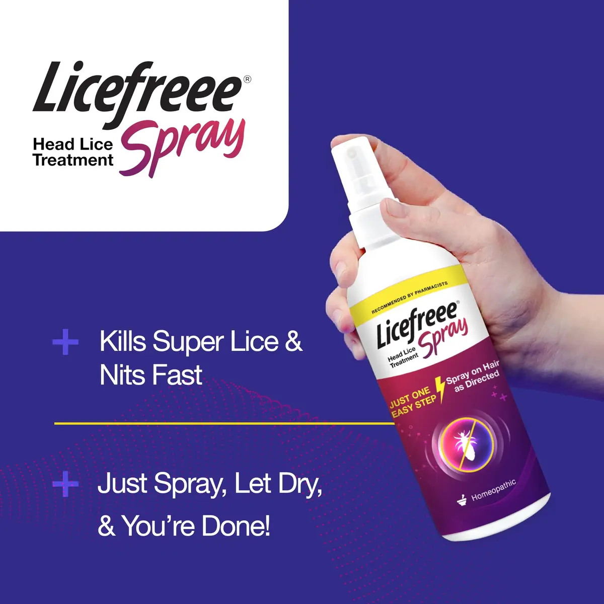 Licefreee Spray! Head Lice Treatment & Lice Comb for Adults & Kids, 6 Fl Oz | Non-Toxic Salt Formula, Safe for Kids 6+ - view 4