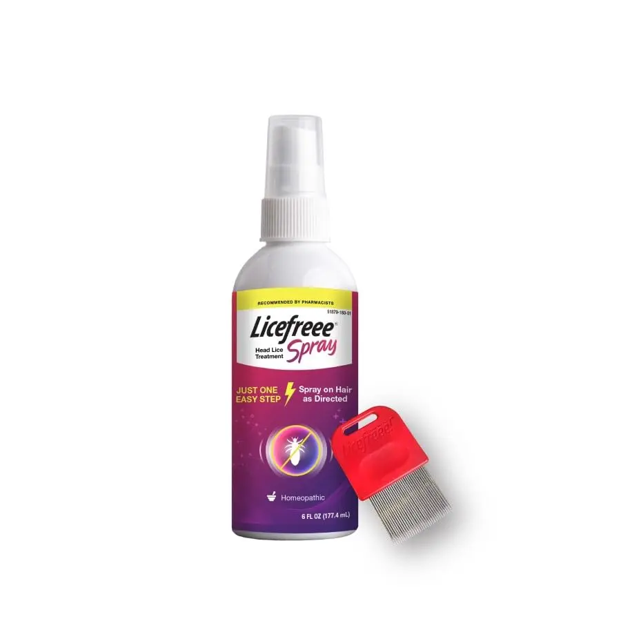 Licefreee Spray! Head Lice Treatment & Lice Comb for Adults & Kids, 6 Fl Oz | Non-Toxic Salt Formula, Safe for Kids 6+ - view 7