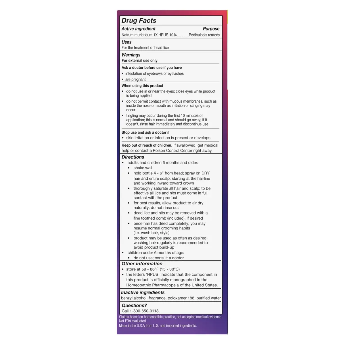 Licefreee Spray! Head Lice Treatment & Lice Comb for Adults & Kids, 6 Fl Oz | Non-Toxic Salt Formula, Safe for Kids 6+ - view 8