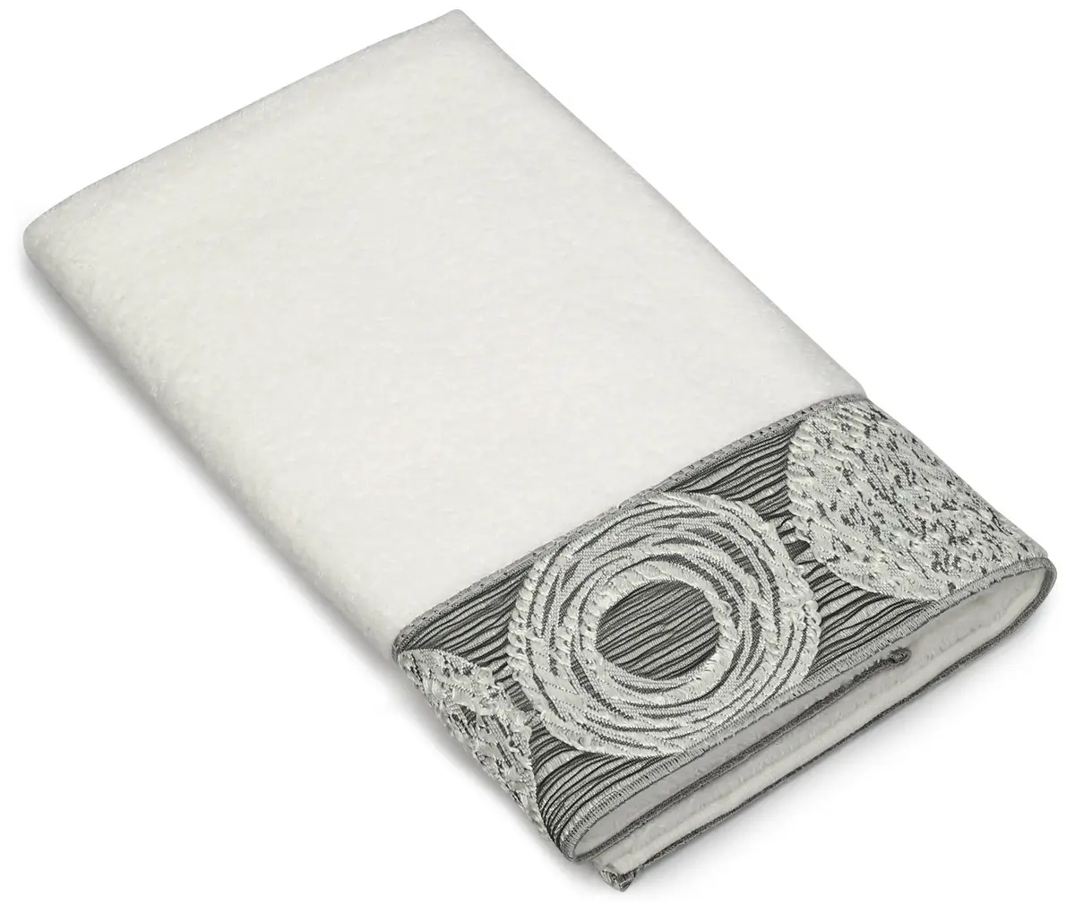 Avanti Linens Galaxy Hand Towel | 100% Cotton, Contemporary Jacquard Chevron Pattern, White - main product image