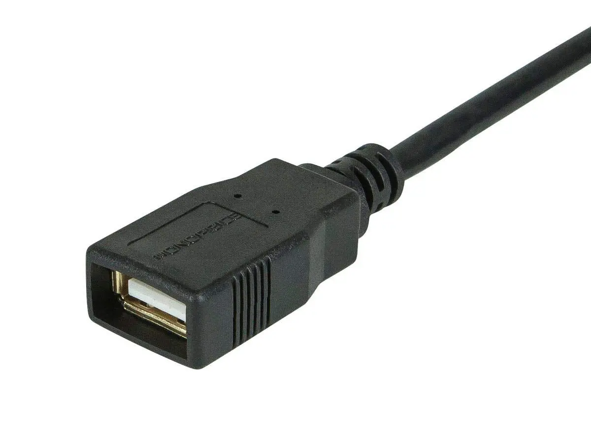 Monoprice USB 2.0 Type-A Male to Type-A Female Extension Cable 15 Feet | Gold Plated, 28/24AWG, Black - view 2