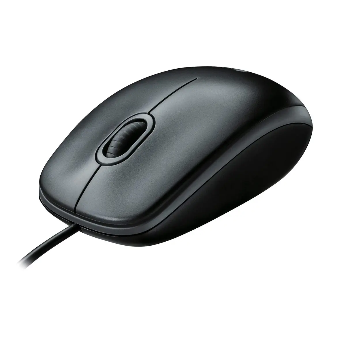 Logitech B100 Ambidextrous Wired Mouse - Black | Precise 800 dpi, Comfortable for Office & Home Use - main product image