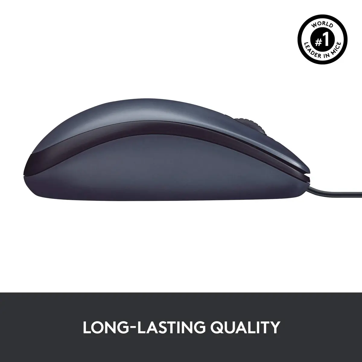 Logitech B100 Ambidextrous Wired Mouse - Black | Precise 800 dpi, Comfortable for Office & Home Use - view 5