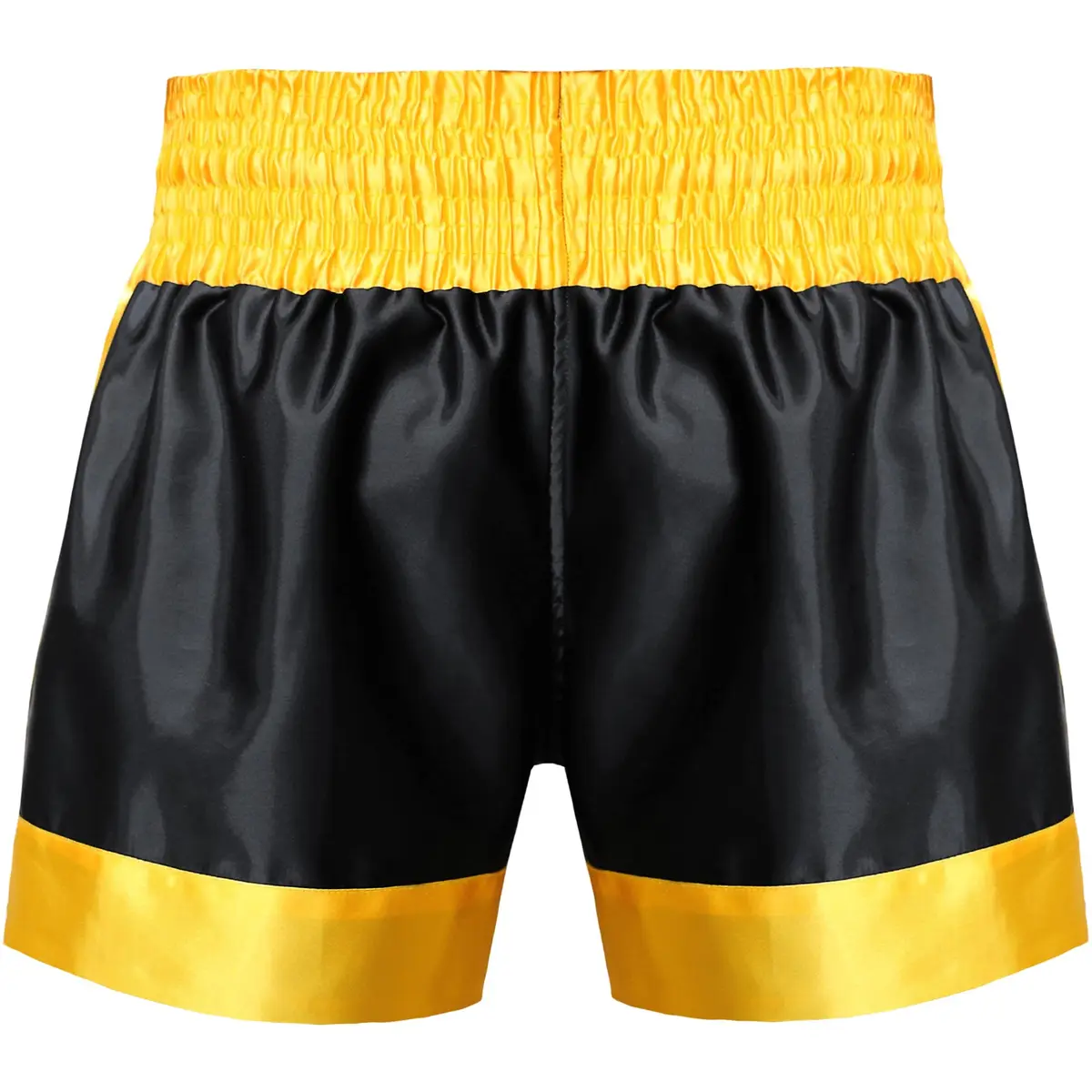 Farabi Sports Muay Thai Shorts Men Women Cage Fighting Martial Arts MMA Grappling Kickboxing Training Exercise Fitness Running Shorts (US, Alpha, X-Large, Regular, Regular, Black/Gold) | Ultra-Lightweight, Breathable Polyester, Elastic Waistband - view 5