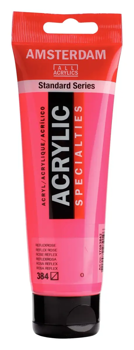 Amsterdam Standard Series Acrylic Paint Tube, Reflex Rose 384, 120ml (4.06 fl oz) | Artist Grade, Lightfast Pigments - view 2
