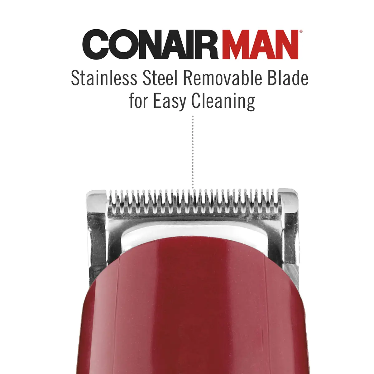 ConairMAN Beard Trimmer for Men Includes Nose & Ear Hair Trimmer, 4 Piece Corded Grooming Kit, Stainless Steel Blades, 5-Position Comb Attachment - view 3
