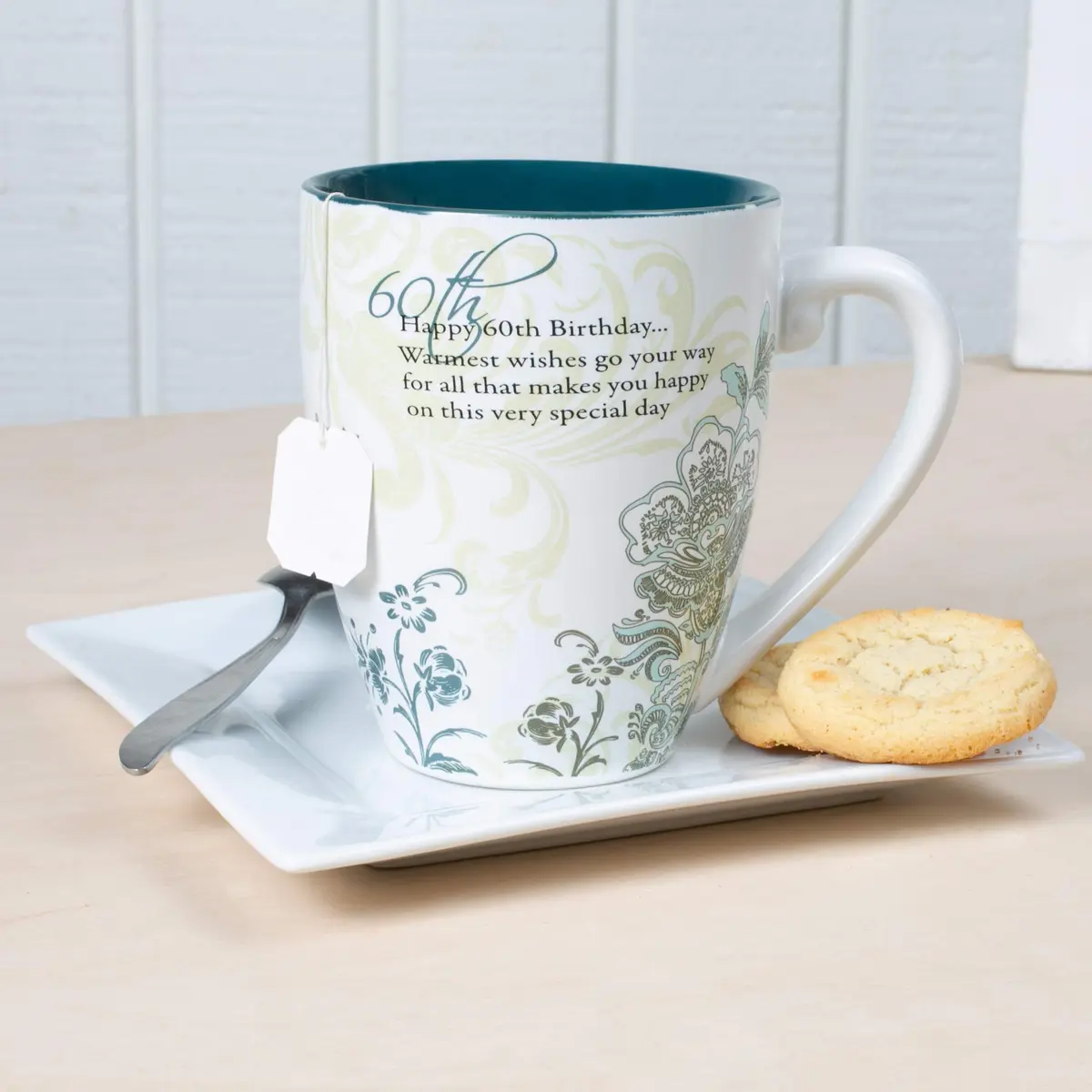 Pavilion Gift Company 60th Birthday Mug 20oz | Elegant Floral Design for Celebrations - view 6