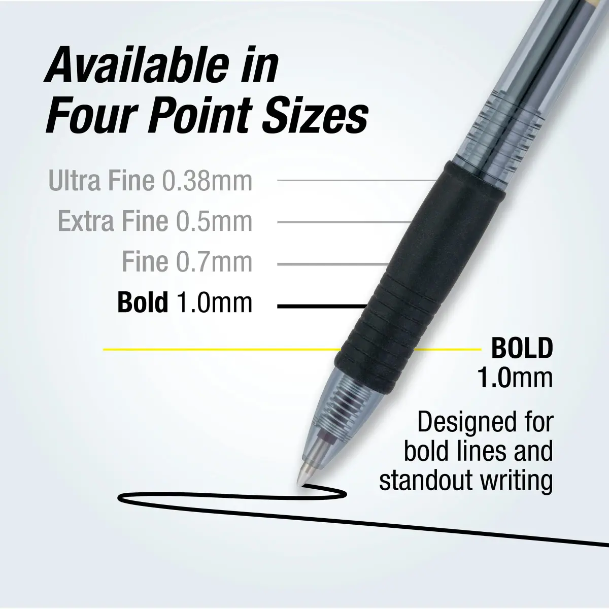 PILOT G2 Premium Refillable & Retractable Rolling Ball Gel Pens, Bold Point, Black Ink, 2-Pack | Smooth Writing Instrument - view 4