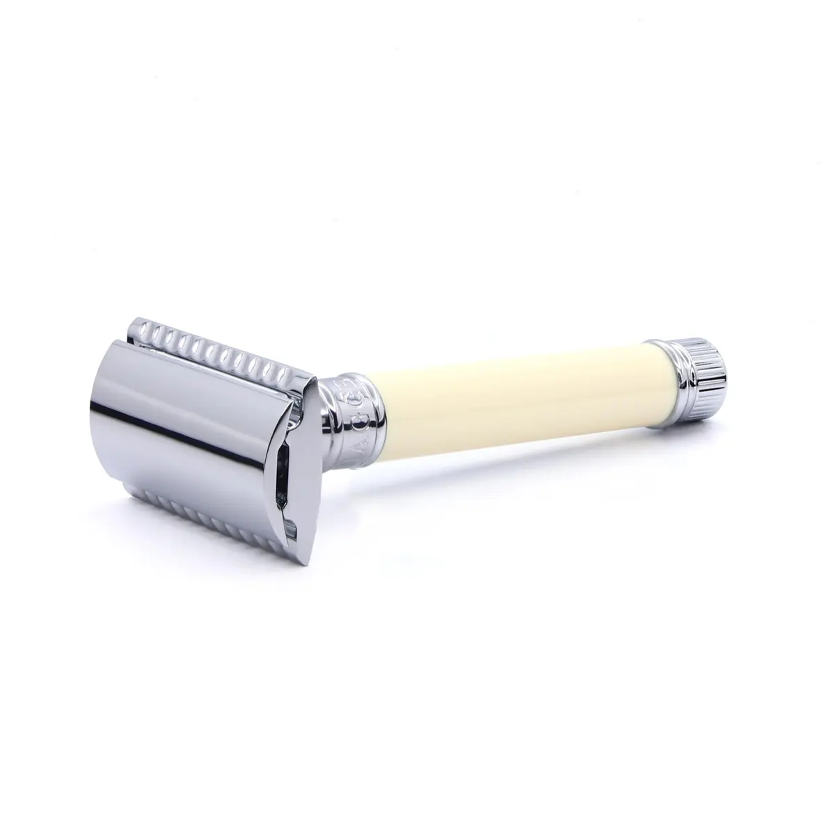 Edwin Jagger DE87BLAMZ Classic Double Edge Safety Razor Imitation Ivory | Eco-Friendly & Reusable - view 2