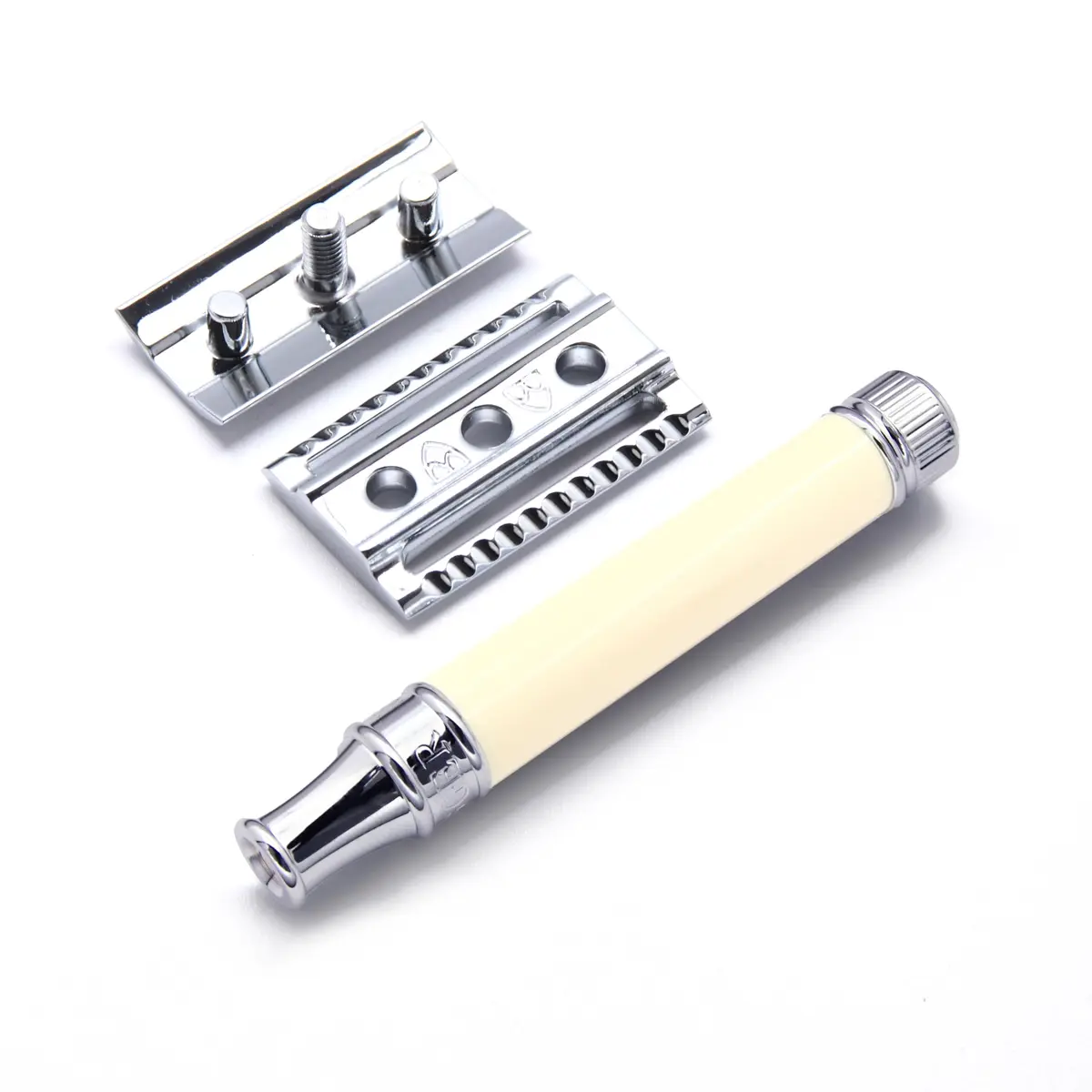 Edwin Jagger DE87BLAMZ Classic Double Edge Safety Razor Imitation Ivory | Eco-Friendly & Reusable - view 4