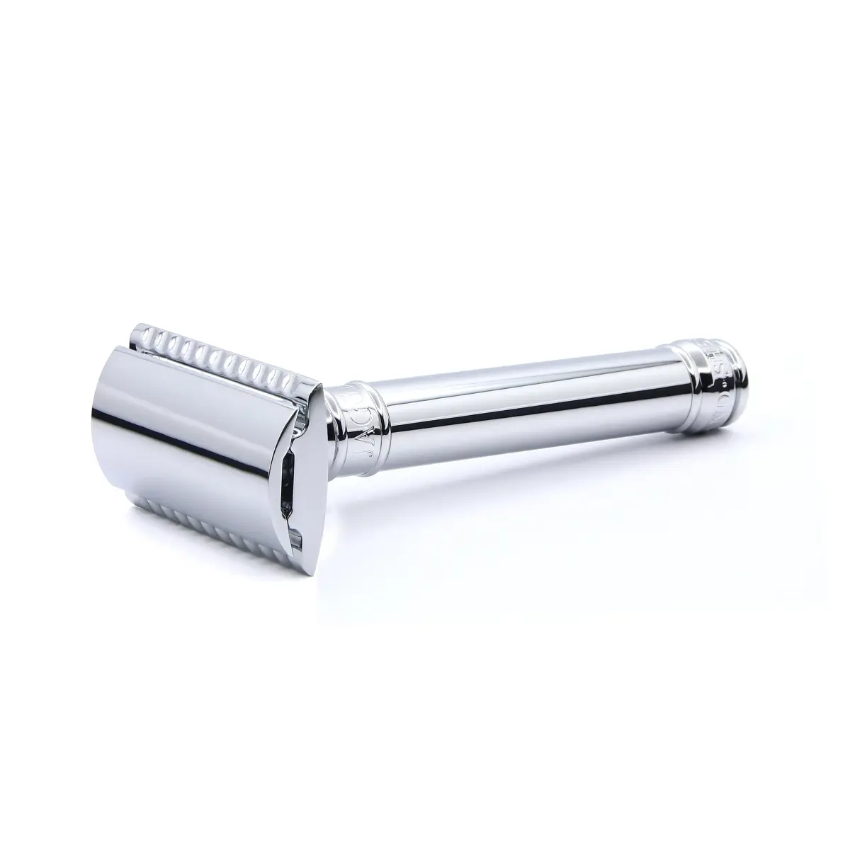 Edwin Jagger DE89BL Chrome Double Edge Safety Razor for Men | Classic Design, Brass Handle, Single Blade - view 2