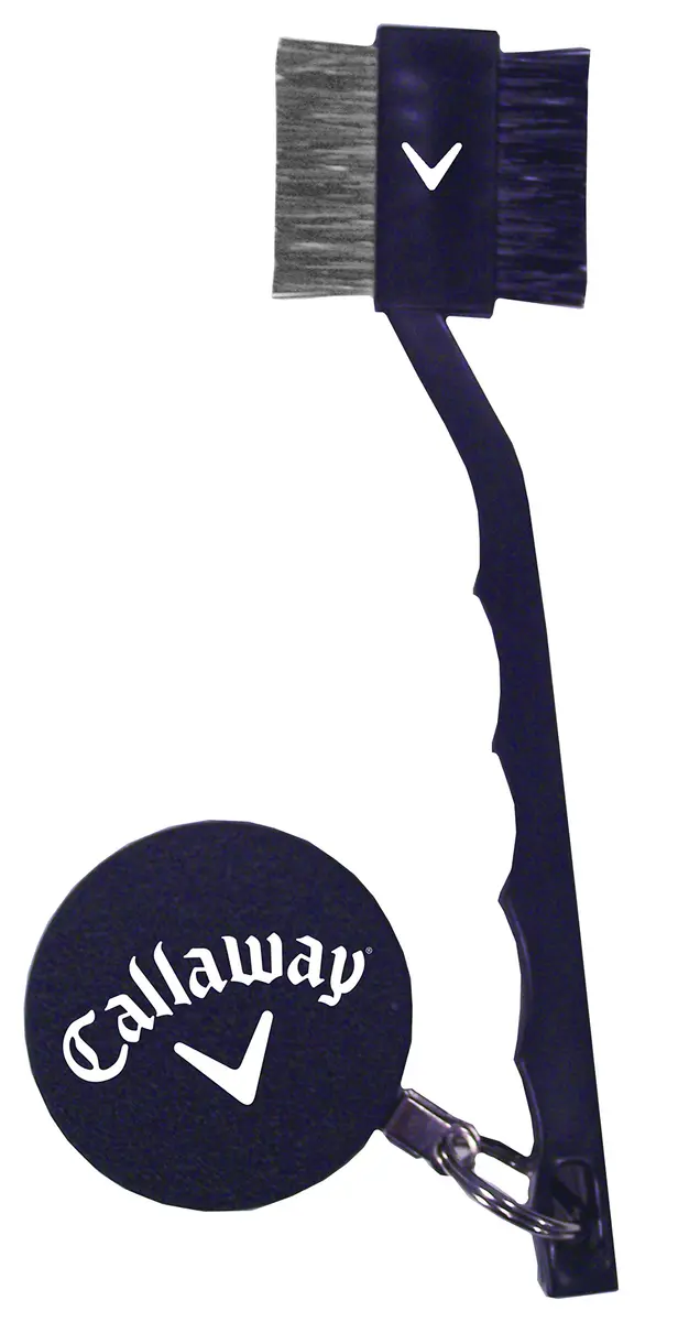 Callaway Club Cleaning Brush with Zinger | Dual-Sided Nylon Bristles for Clubs & Shoes - main product image
