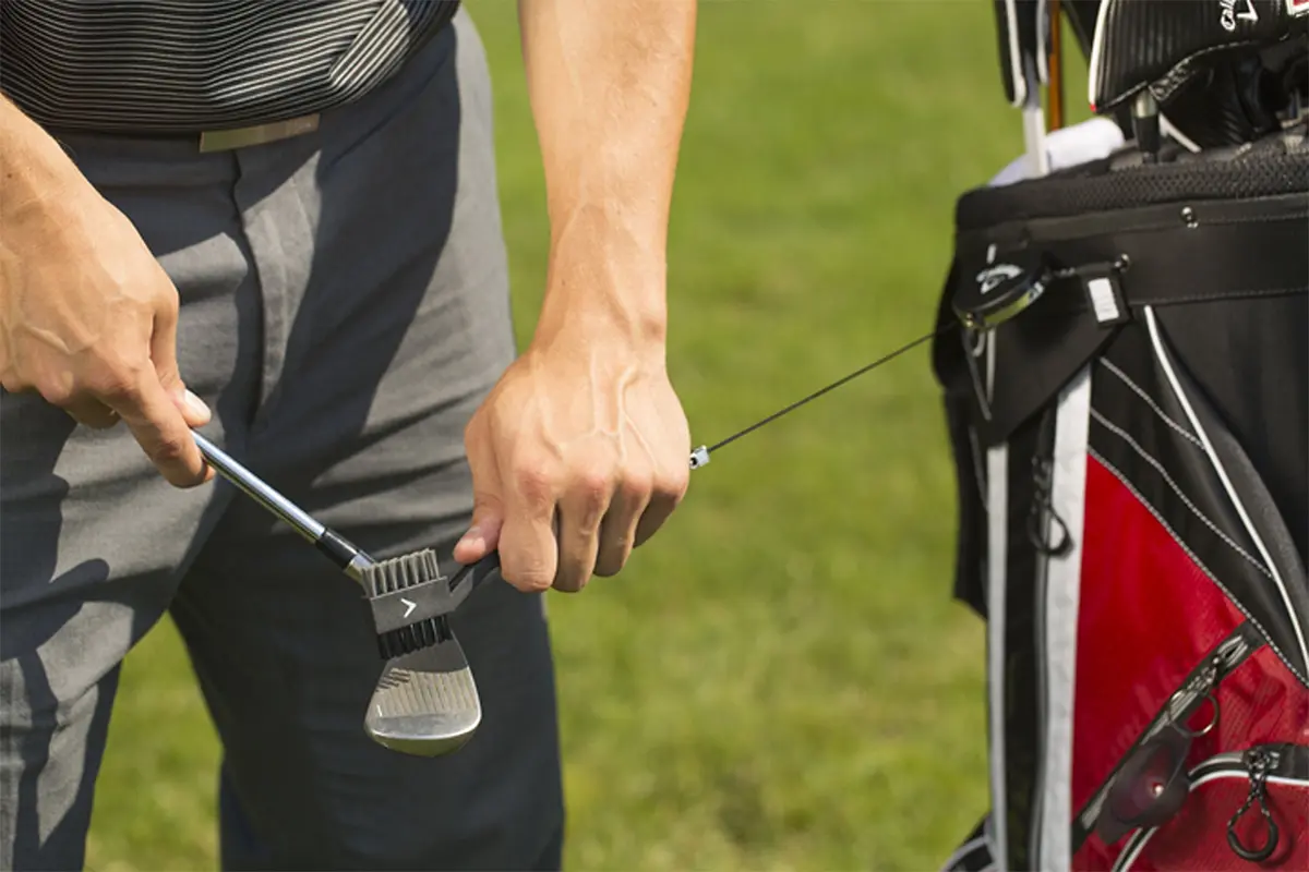Callaway Club Cleaning Brush with Zinger | Dual-Sided Nylon Bristles for Clubs & Shoes - view 2