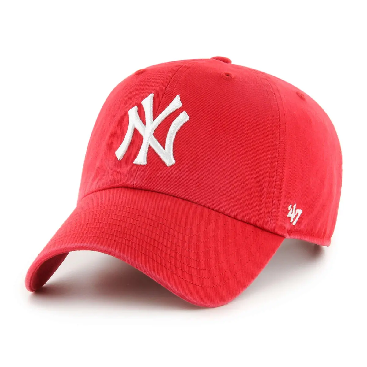 47 Men's '47 Brand Yankees Baseball Cap | Relaxed Fit, One-Size, Red - main product image