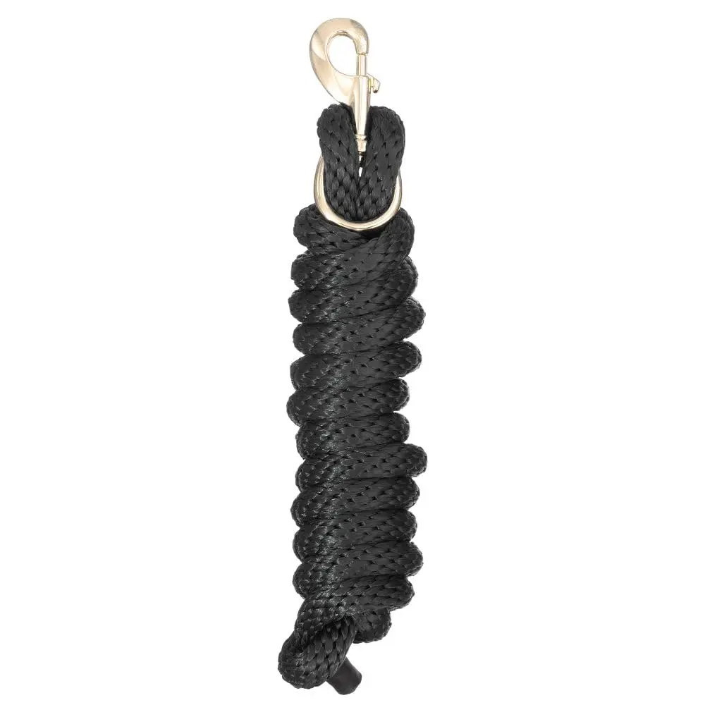 Tough 1 Black Poly Lead with Replaceable Bolt Snap 2.57 m (8.5 ft) | Durable Equestrian Rope for Horses - main product image