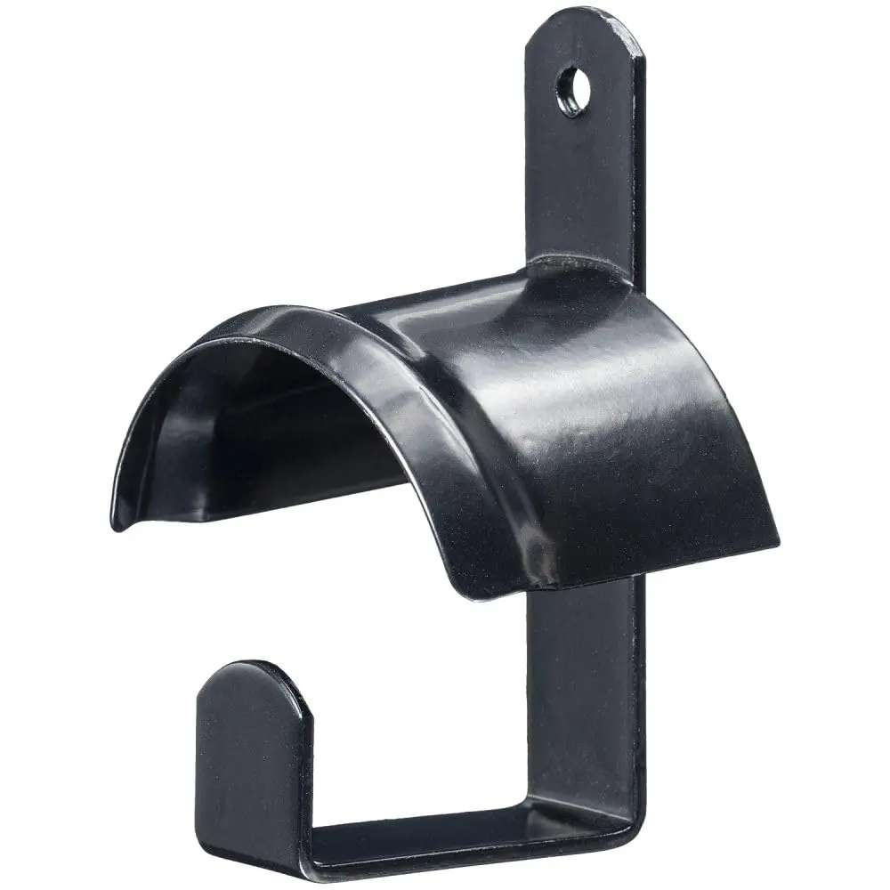 Tough 1 Metal Bridle Holder with Hook, Black, 6.5 | Durable Wall Mount for Tack Storage - main product image