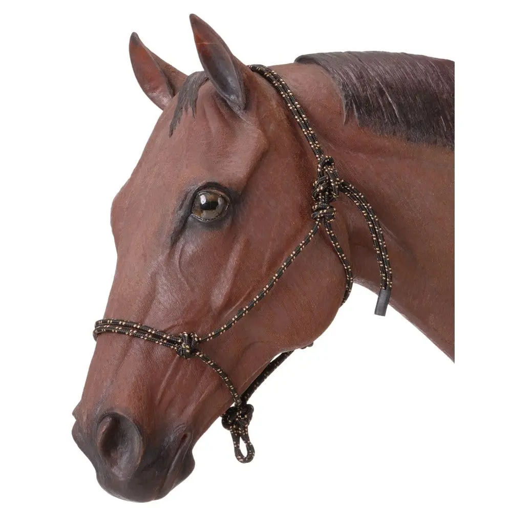 Tough 1 Poly Rope Halter - Black | Medium-Stiff Poly Nylon Rope for Horse Training - main product image