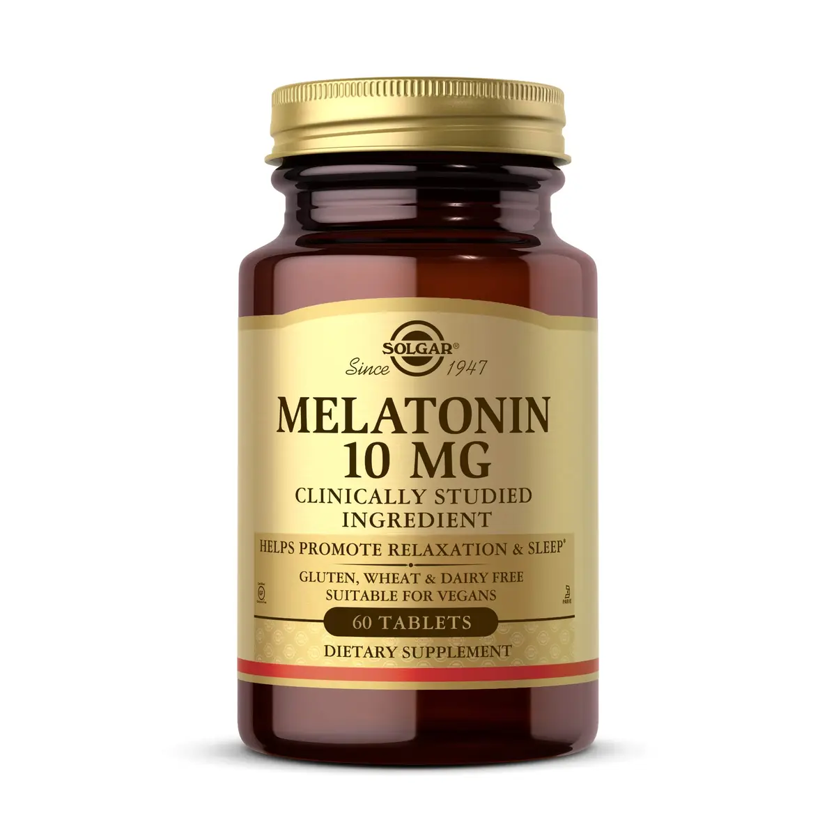 Solgar Melatonin 10mg Tablets 60 Count | Sleep Support for Adults - main product image
