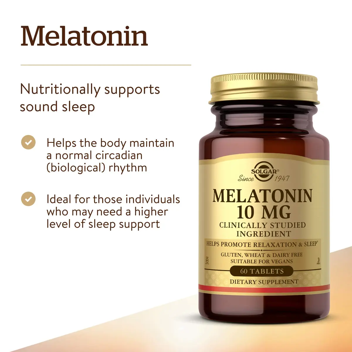 Solgar Melatonin 10mg Tablets 60 Count | Sleep Support for Adults - view 3